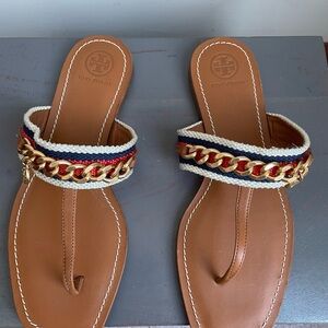 TORY BURCH Women Mini Bento Calf Leather Sandals - NEW NWOB